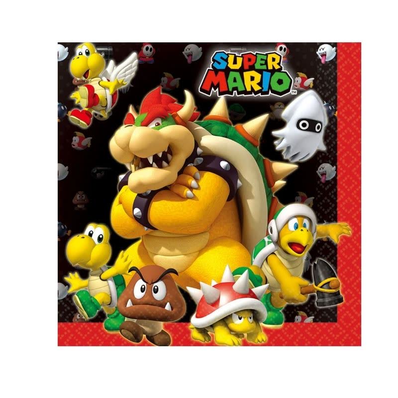 Χαρτοπετσέτες με θέμα SUPER MARIO 33 εκ. (20 τεμ.) - Μπαρκάς - Είδη ...