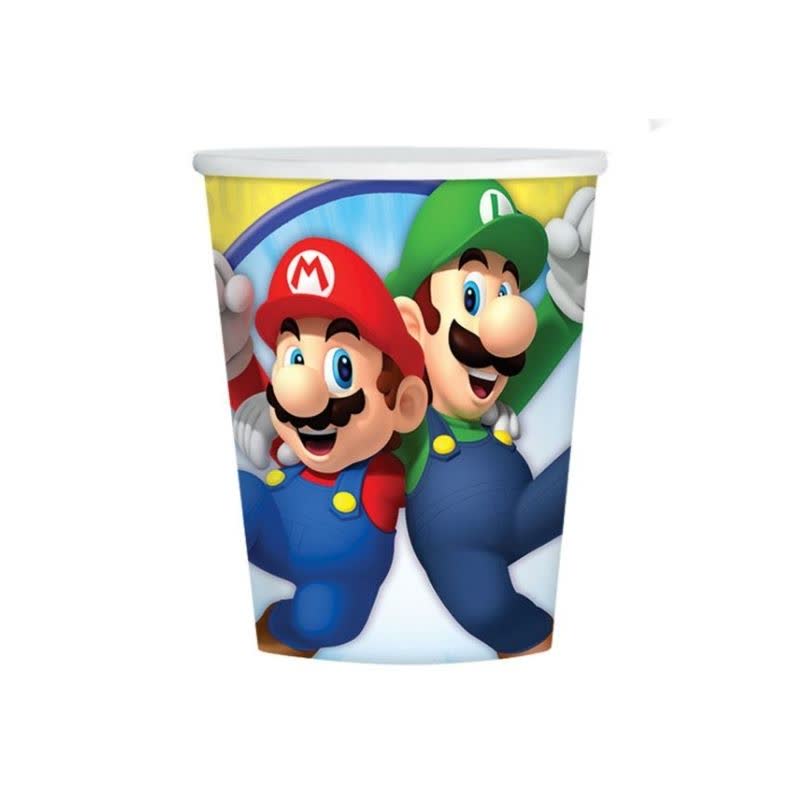 Ποτήρια χάρτινα με θέμα SUPER MARIO (8 τεμ.) - Μπαρκάς - Είδη Συσκευασίας